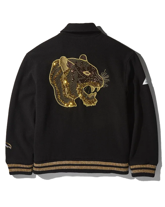 A.I.9 AFRICAN INTELLIGENCE GUILDED LEOPARD - SANDFLOWER COLLAB VARSITY CEKET