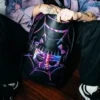 CAZZU IRIDESCENT CUT & SEW SPIDER SKULL Shark Sırt Çantası (DLXV)