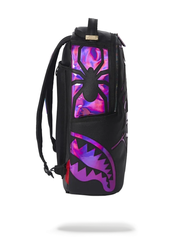 CAZZU IRIDESCENT CUT & SEW SPIDER SKULL Shark Sırt Çantası (DLXV)