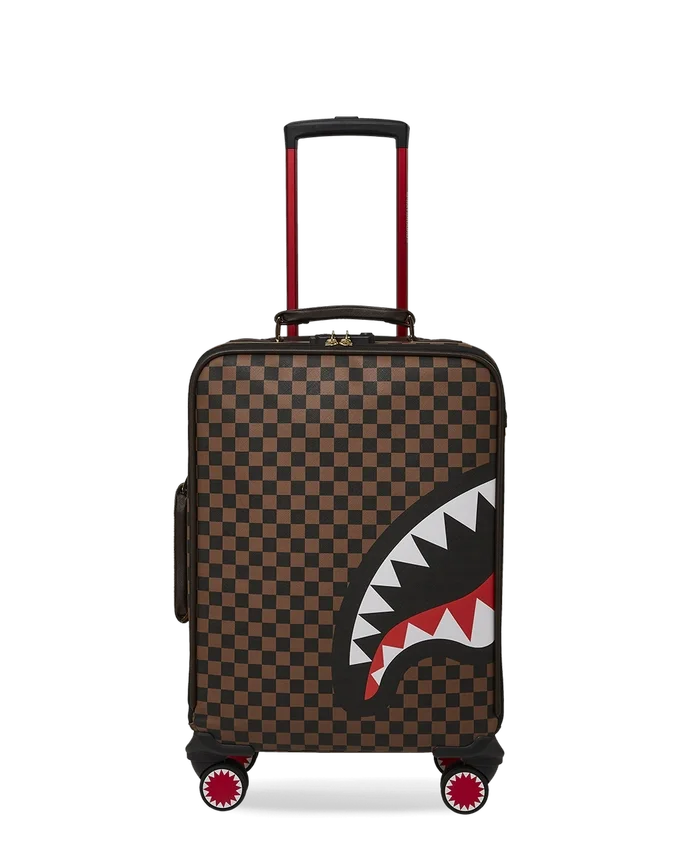DIŞ KISIMDA ALTIN RENKLİ FERMUARLI CEP PARİS'TE SHARK JETSETTER VALİZLERİ