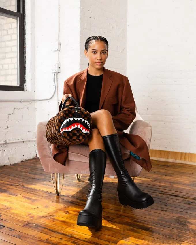 FURRR SHARKS IN PARIS Mini Silindir Çantalar