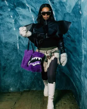 FURZILLA SHARK (MOR) Tote Çantalar