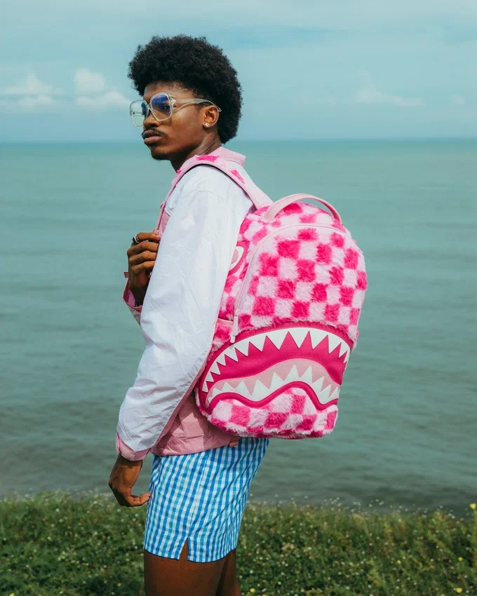 FURZILLA SHARK (PEMBE KARELİ) Sırt Çantası