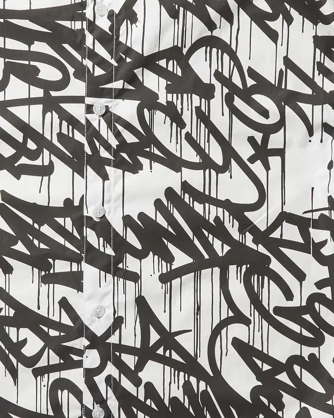 GRAFFITI KISA KOLLU ÖNÜ DÜĞMELİ GÖMLEK