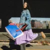 KEITH HARING THE BIG BLUE PURSE Tote Çantalar