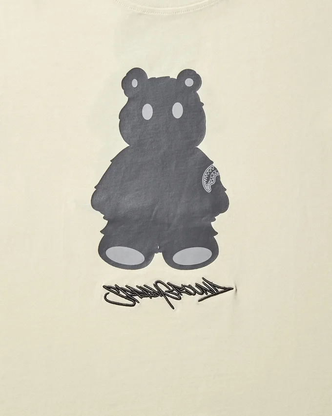 KISA KOLLU GRAFİKLİ MONEY BEAR TİŞÖRT (KAYISI)