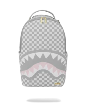 KREM RENKLİ DLX Sırt Çantası, "KNIT SHARKS IN PARIS" DESENLİ