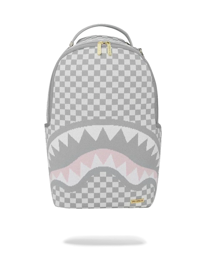 KREM RENKLİ DLX Sırt Çantası, "KNIT SHARKS IN PARIS" DESENLİ