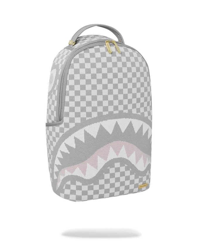 KREM RENKLİ DLX Sırt Çantası, "KNIT SHARKS IN PARIS" DESENLİ