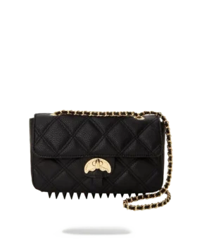 NOIR QUILT ALTIN ZİNCİRLİ SHARK EL ÇANTASI