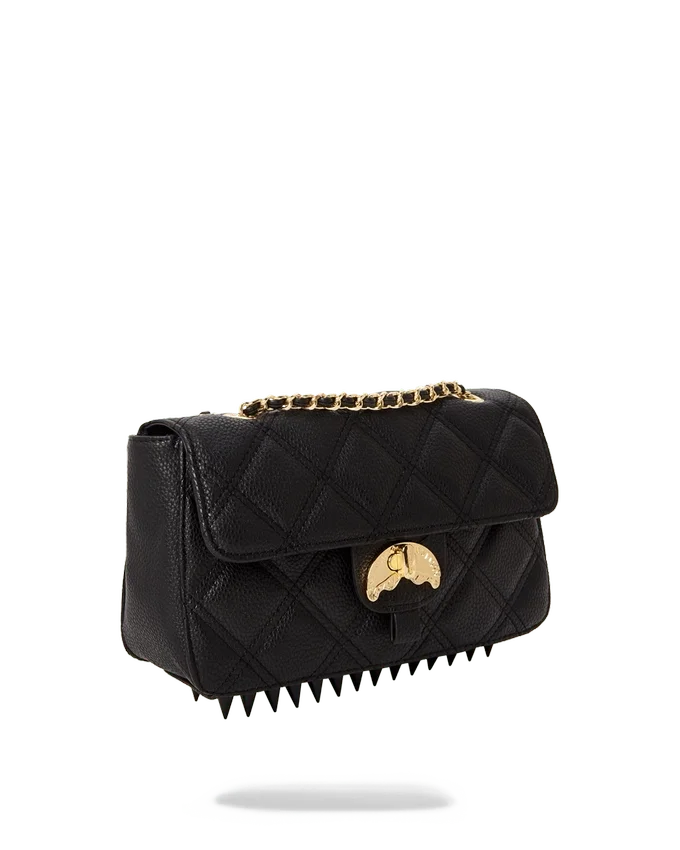 NOIR QUILT ALTIN ZİNCİRLİ SHARK EL ÇANTASI