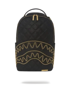 NOIR QUILT ALTIN ZİNCİRLİ SHARK SIRT ÇANTASI (DLXV)