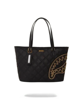 NOIR QUILT ALTIN ZİNCİRLİ SHARK TOTE ÇANTA