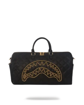 NOIR QUILT GOLD CHAIN SHARK Silindir Çantası