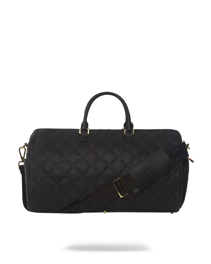 NOIR QUILT GOLD CHAIN SHARK Silindir Çantası