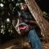 OLAMAZ!!! ÇİFT YÖNLÜ SIRT ÇANTASI - MOR VELUR'DAN PARIS'TEKİ ORİJİNAL SHARKS SIRT ÇANTASINA