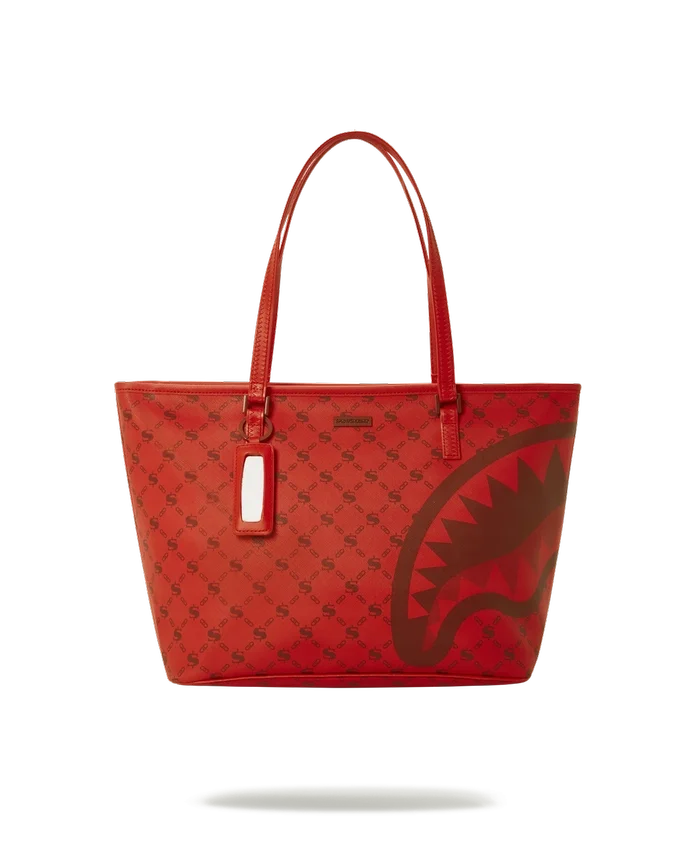 PARA DESENLİ BRICK TOTE ÇANTASI