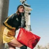 PARA DESENLİ BRICK TOTE ÇANTASI