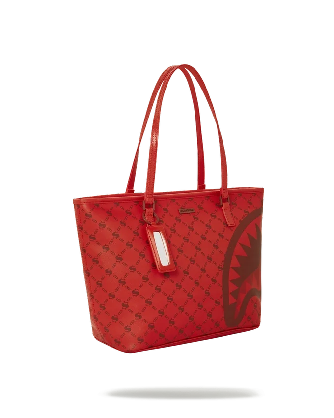 PARA DESENLİ BRICK TOTE ÇANTASI
