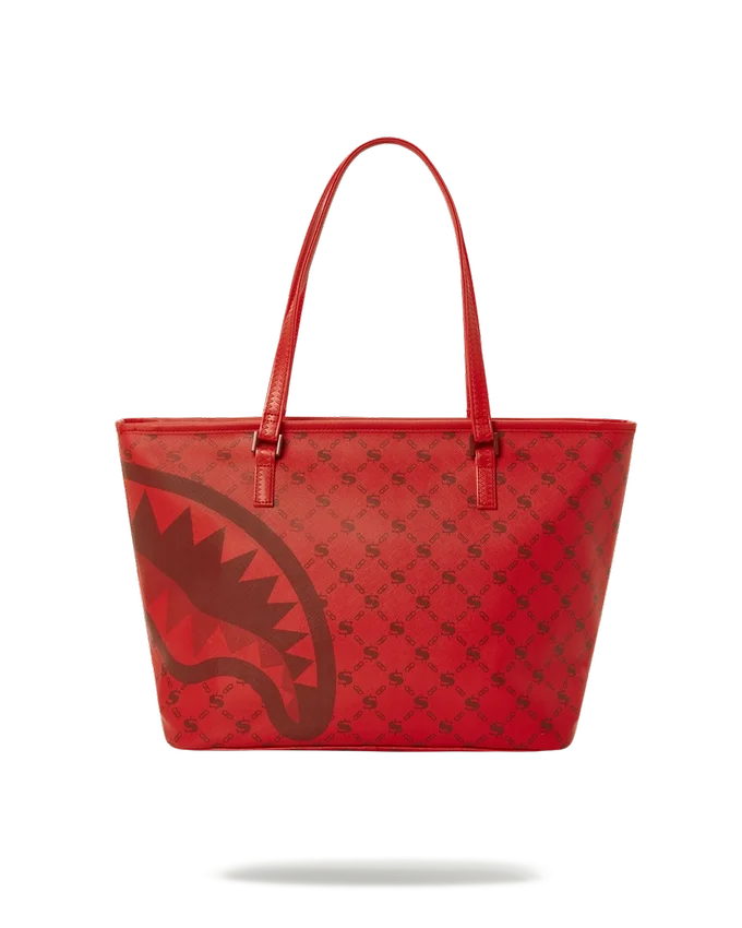 PARA DESENLİ BRICK TOTE ÇANTASI