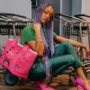 PELUŞ MONEYBEAR Tote Çanta (PEMBE)