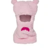 PEMBE POLAR AYI KULAKLILI KAR MASKELERİ