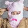 PEMBE POLAR AYI KULAKLILI KAR MASKELERİ