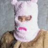 PEMBE POLAR AYI KULAKLILI KAR MASKELERİ