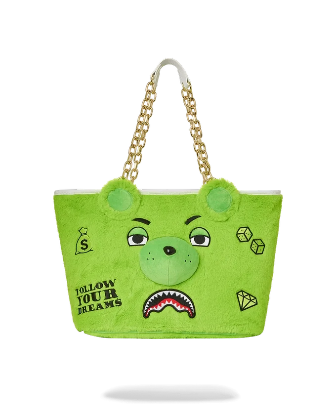 PLUSH MONEYBEAR Tote Çantası (YEŞİL)