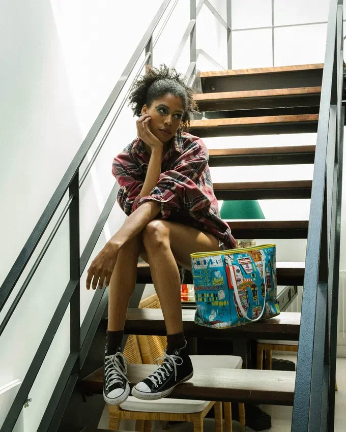 RESMİ BASQUIAT MITCHELL CREW 1983 Tote Çantalar