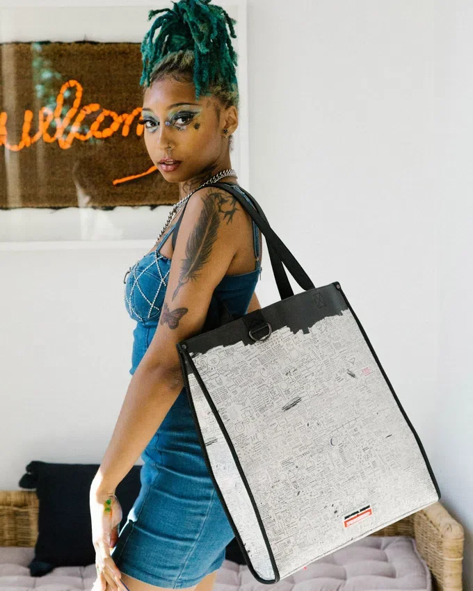 RESMİ BASQUIAT PEGASUS 1987 LOFT Tote Çantası