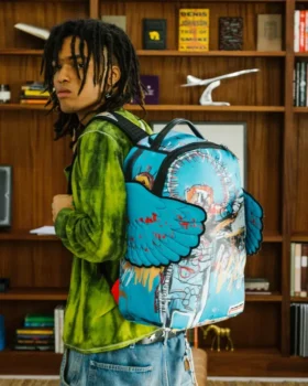RESMİ BASQUIAT UNTITLED (FALLEN ANGEL) 1981 KANATLI SIRT ÇANTASI (DLXV)