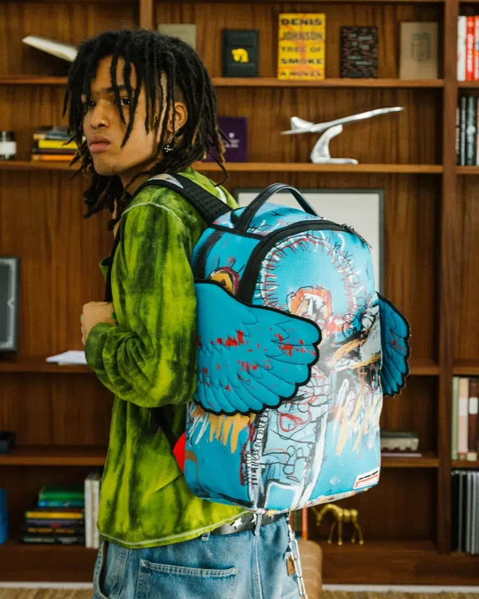 RESMİ BASQUIAT UNTITLED (FALLEN ANGEL) 1981 KANATLI SIRT ÇANTASI (DLXV)