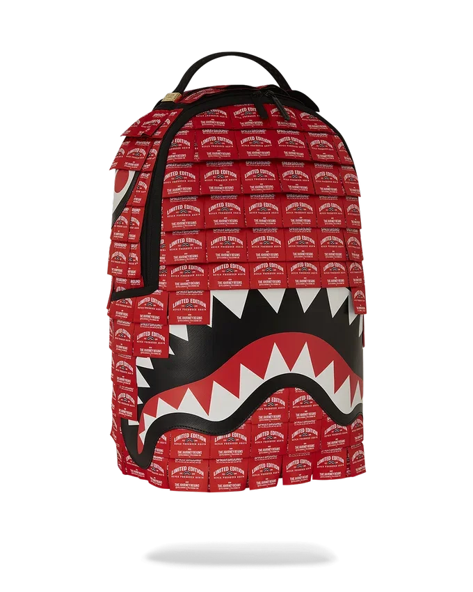 ÖRGÜ ETİKETLERDEN ÜRETİLMİŞ SHARK SIRT ÇANTASI