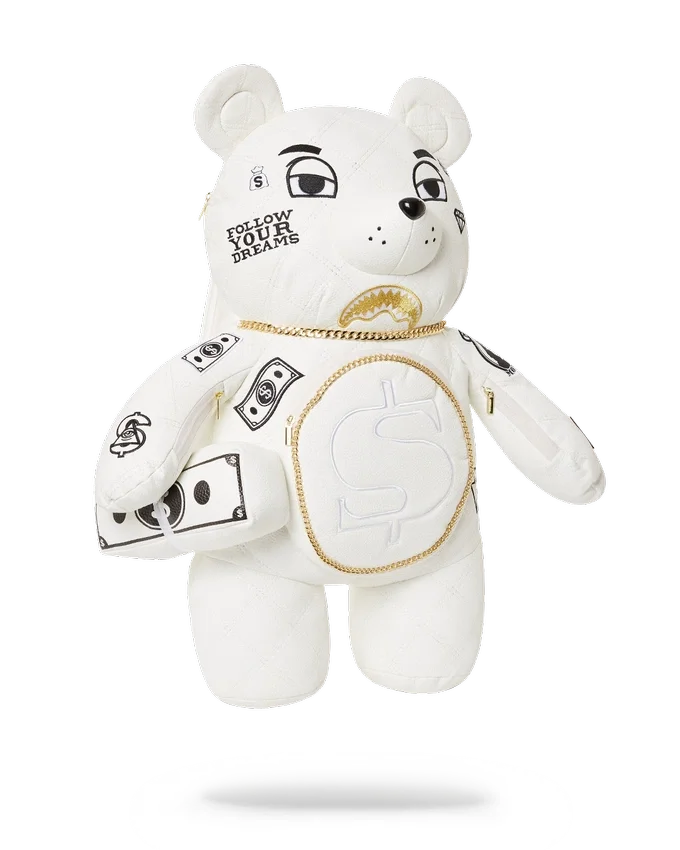 RIVIERA LE BLANC ALTIN ZİNCİRLİ MONEYBEAR TEDDYBEAR Sırt Çantası