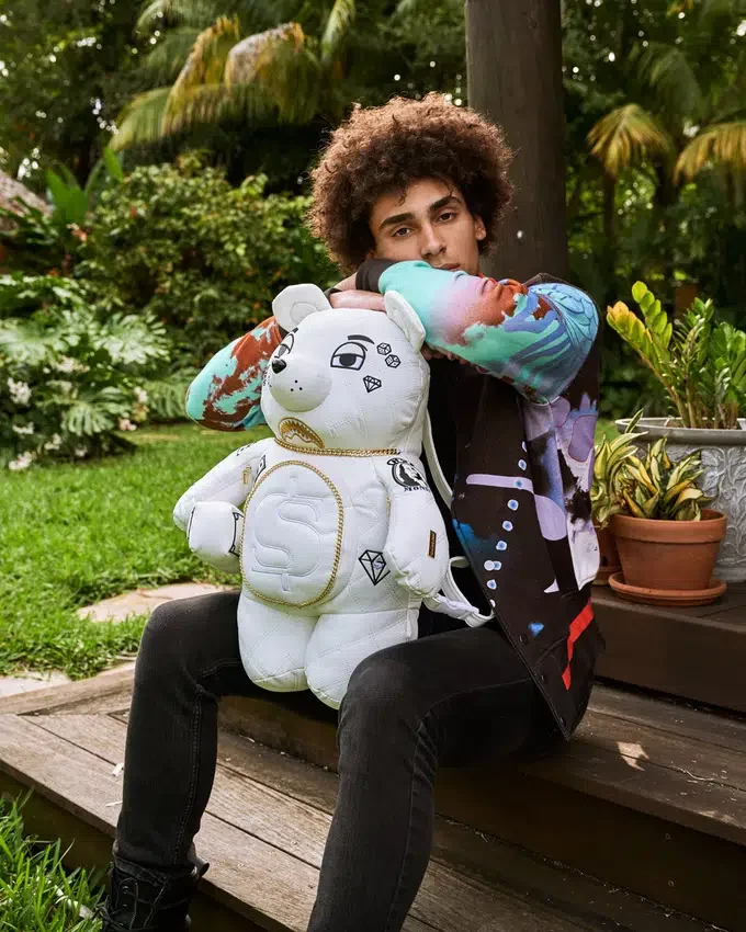 RIVIERA LE BLANC ALTIN ZİNCİRLİ MONEYBEAR TEDDYBEAR Sırt Çantası