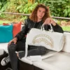 RIVIERA LE BLANC ALTIN ZİNCİRLİ Shark DESENLİ Silindir Çantalar