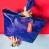 SHARK CHECK (MAVİ) Tote Çantalar