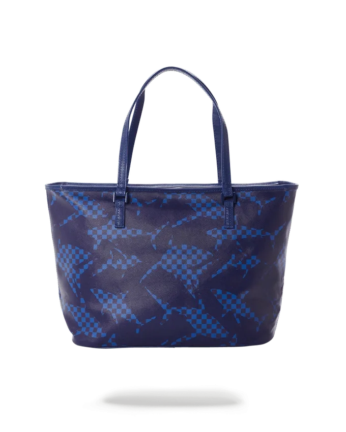 SHARK CHECK (MAVİ) Tote Çantalar