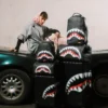 SHARKS IN PARIS HYPER PUFF Mini Silindir Çantalar
