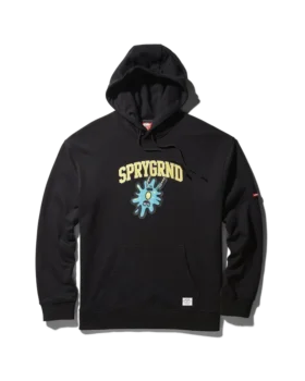 Spongebob SPLAT KAPÜŞONLU TİŞÖRT (SİYAH)