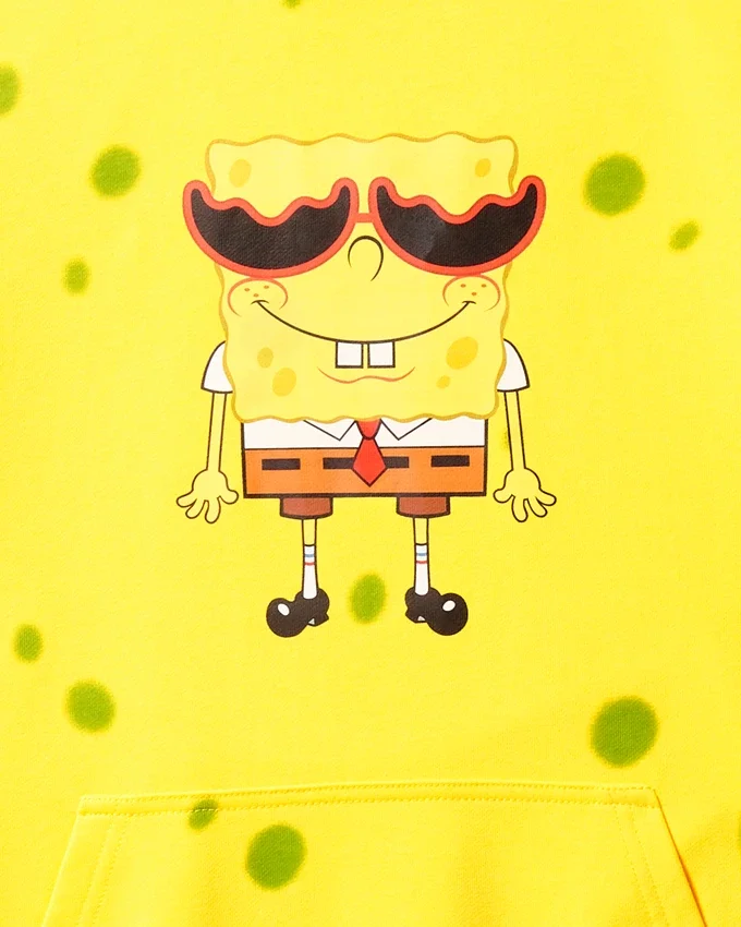 Spongebob SPONGE KAPÜŞONLU TİŞÖRT (SARI)