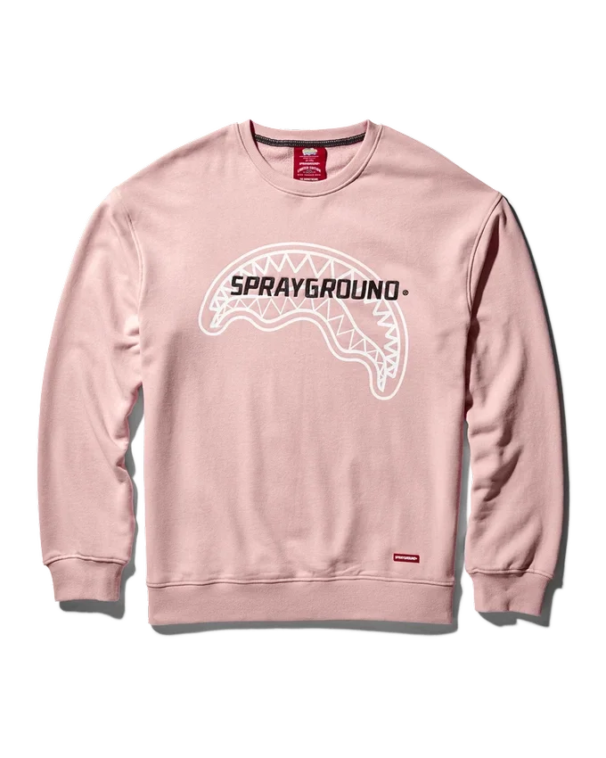 SPRAYGROUND KREW YAKALI KAPŞONLU SWEATSHIRT (PEMBE)