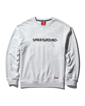 SPRAYGROUND KREW YAKALI KAZAK (AÇIK GRİ)