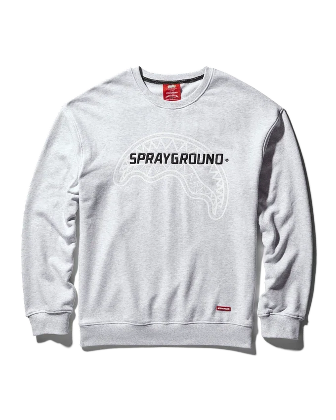 SPRAYGROUND KREW YAKALI KAZAK (AÇIK GRİ)
