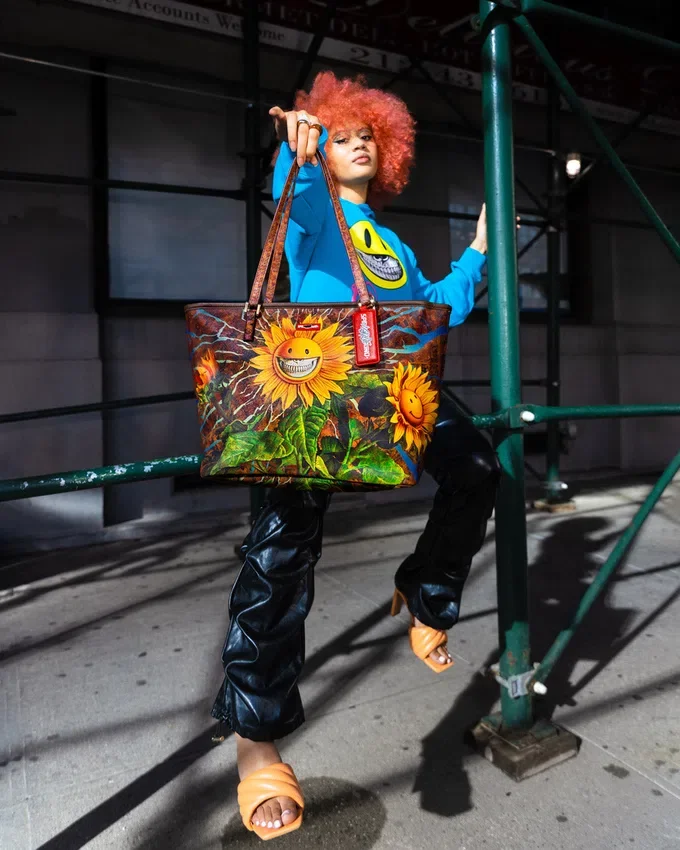 SUNFLOWER GRIN RON ENGLISH İŞBİRLİĞİ Tote Çantası