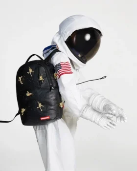 THE LOST IN SPACE Sırt Çantaları (10 ADET 3D ALTIN METAL ASTRONOT)