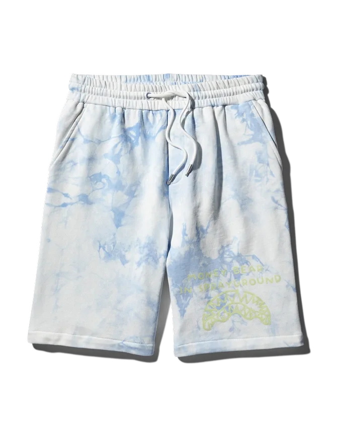 TIE DYE ÖRGÜ ŞORT (MAVİ)
