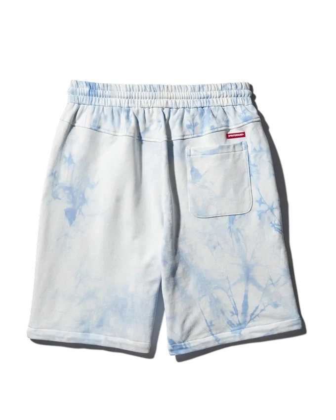 TIE DYE ÖRGÜ ŞORT (MAVİ)
