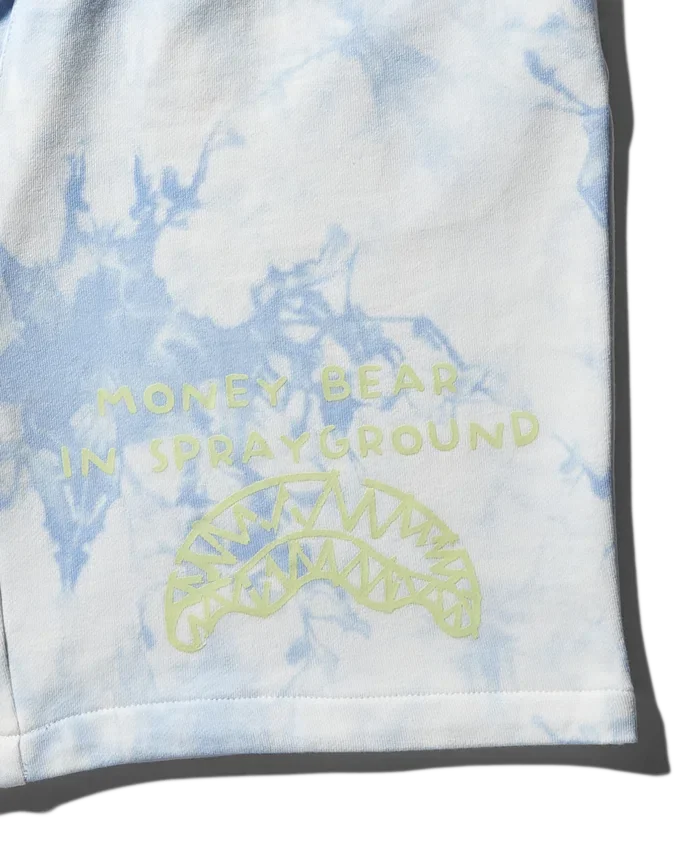 TIE DYE ÖRGÜ ŞORT (MAVİ)